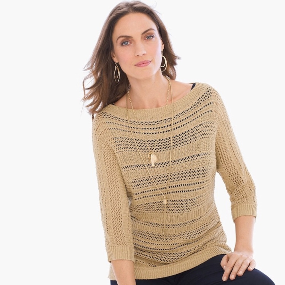 BNWT Chico’s Shimmer Sweater, M